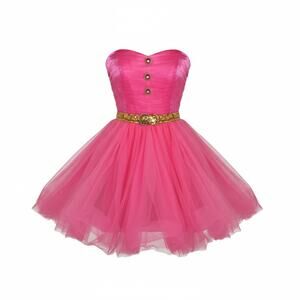 Betsey Johnson EC27760 Dress Size 2 Hot Pink Party Cocktail Mini Prom